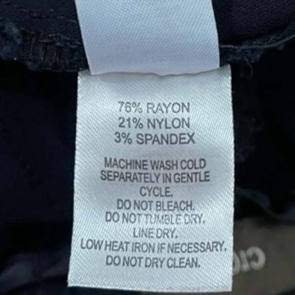 Crosby Navy Stretch Pants Geometric Dot Pattern Workwear Chic Smart Casual - 6 - Picture 9 of 11